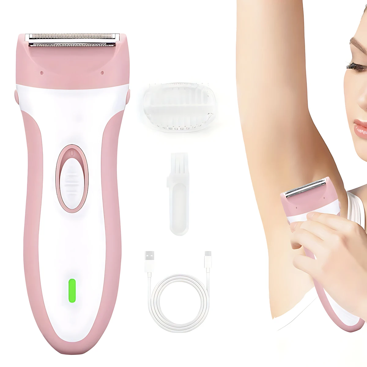 Women Trimmer Shaver Electric Armpit Hair Razor Arm Leg Hair Bikini Groin Hair Trimmer Rechargeable Lithium Battery