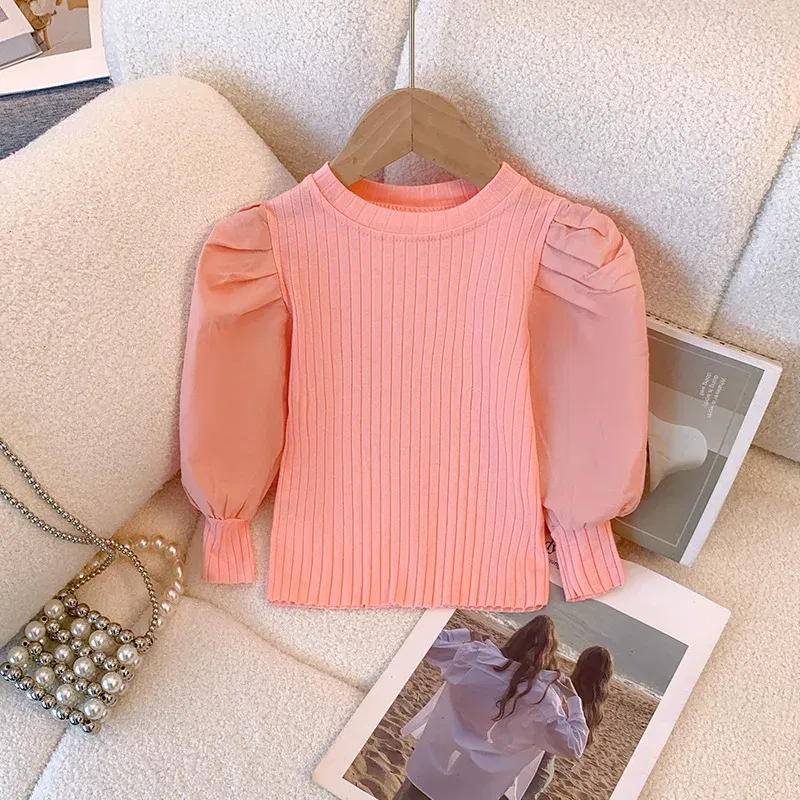 Color: Pink, Kid Size: 6 - Girls White Long Sleeve T-shirt Shirt Princess Shirt for Tddler Girl Sweet Pullover Casual Shirt Children Tops Pullover