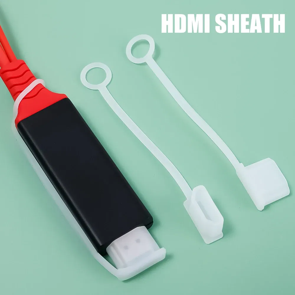 Color: grey - Dust Plug for HDMI-compatible Cable Dust Covers Dustproof Anti-loss Dustplugs Cap for HDMI-compatible Mobile Phone Cables