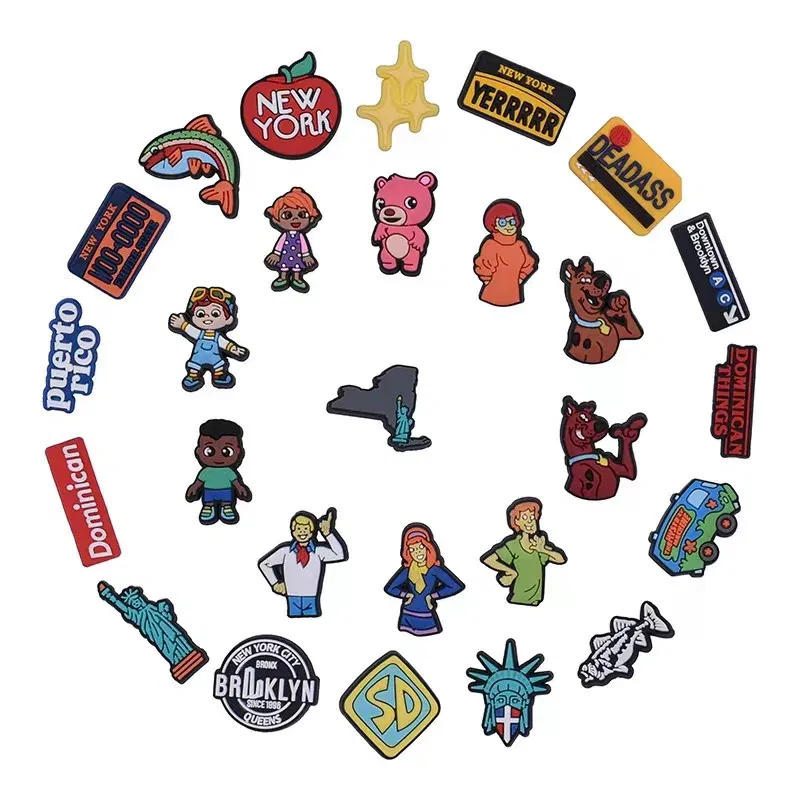 Color: Red, Ships From: CHINA - Cute Word Shoe Charms Anti Club Rockin Croccin Heart Hella Hyphy Golden State Peace Sad Black Buckle Accessories