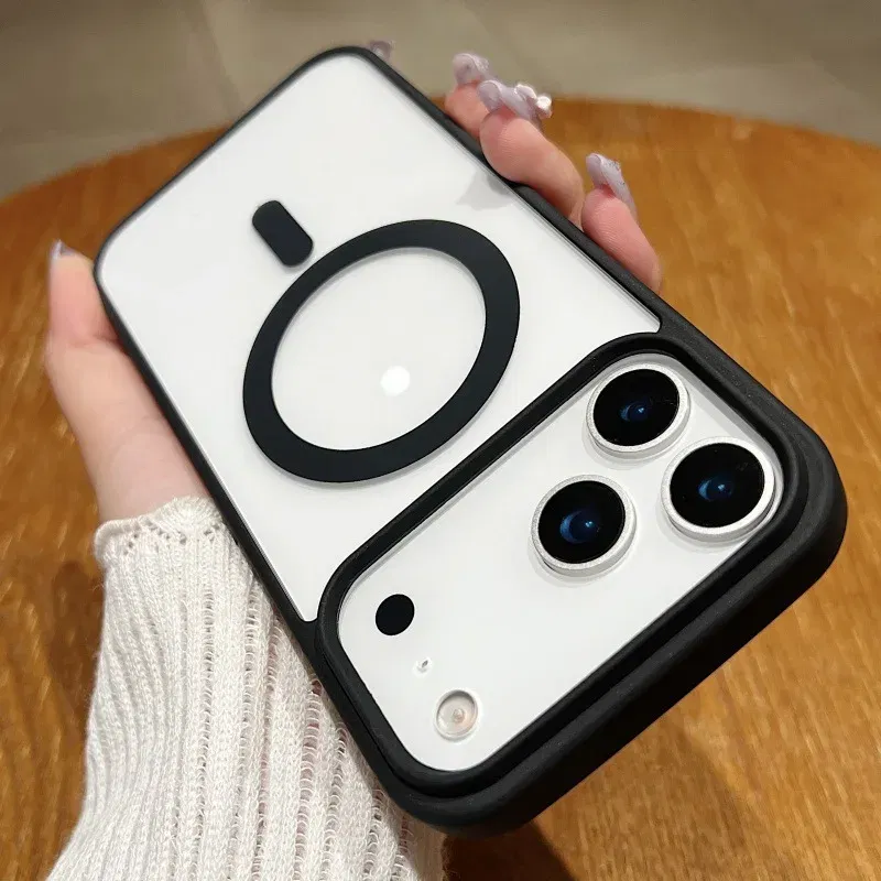 Color: Claret, Material: Genuine Leather - Luxury Shockproof Magsafe Wireless Charge Case for iPhone 17 Air 16 15 14 Plus 13 12 Mini 11 Pro Max Clear Magnetic Bumper Cover
