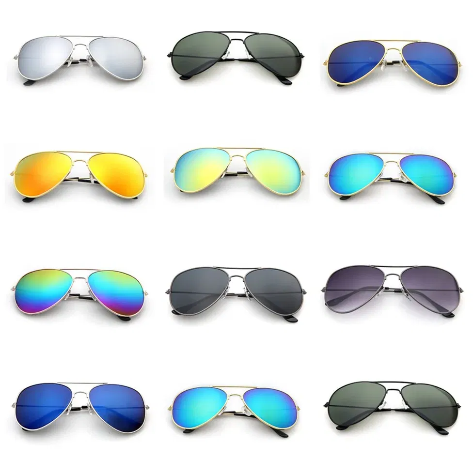 Lenses Color: MULTI, Frame Color: other - FOENIXSONG Fashion Sunglasses for Women Men Pilot Round Gradient Mirror Women's Glasses Oculos Lentes Gafas De Sol