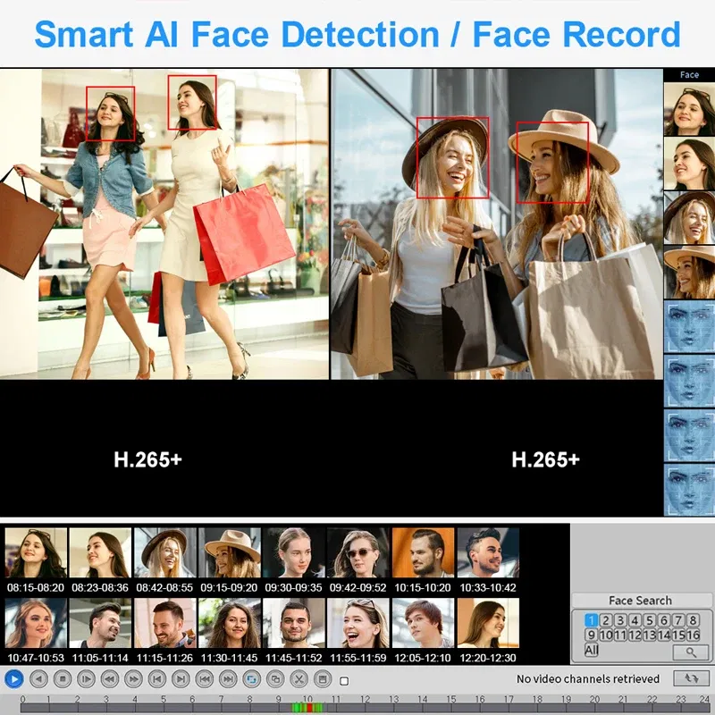 Video Input: 32CH, Ships From: CHINA, Plug Standard: EU Plug - Smar H.265 CCTV NVR Face Detection 10CH 16CH 32CH 36CH Max 4K Output Security Video Recorder Motion Detect P2P Onvif XMEye APP