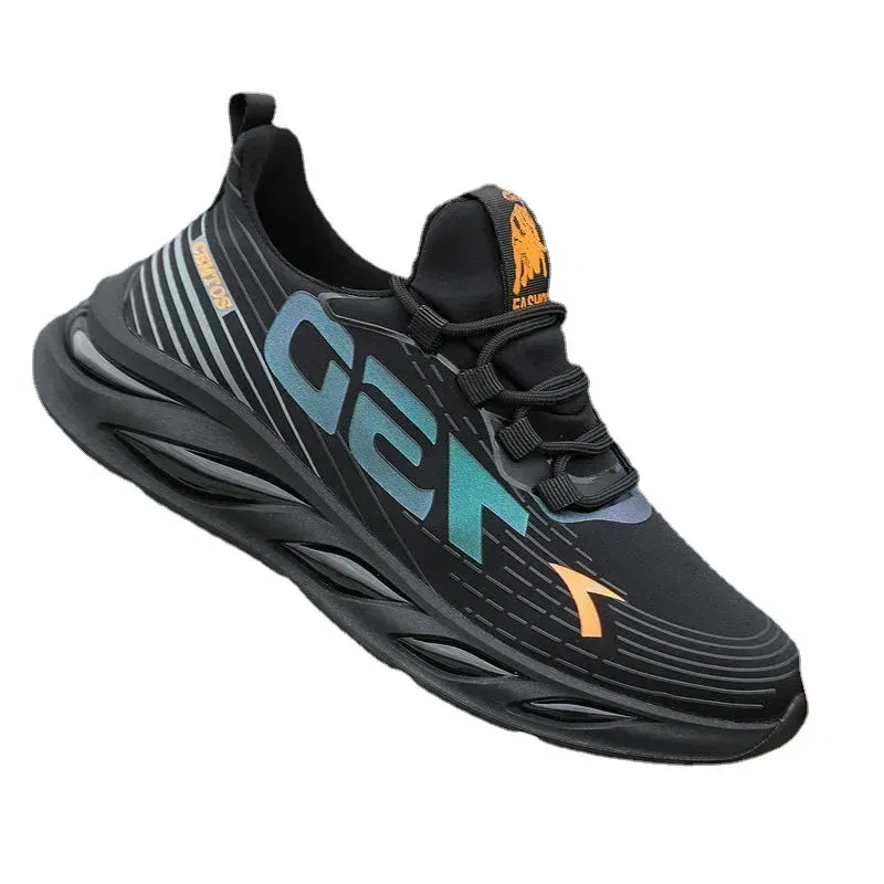 Color: Beige, Shoe Size: 44 - 2024 Men's Sports and Casual Shoes Summer Fashion New Shoes Round Toe Black Spring Men's Shoes