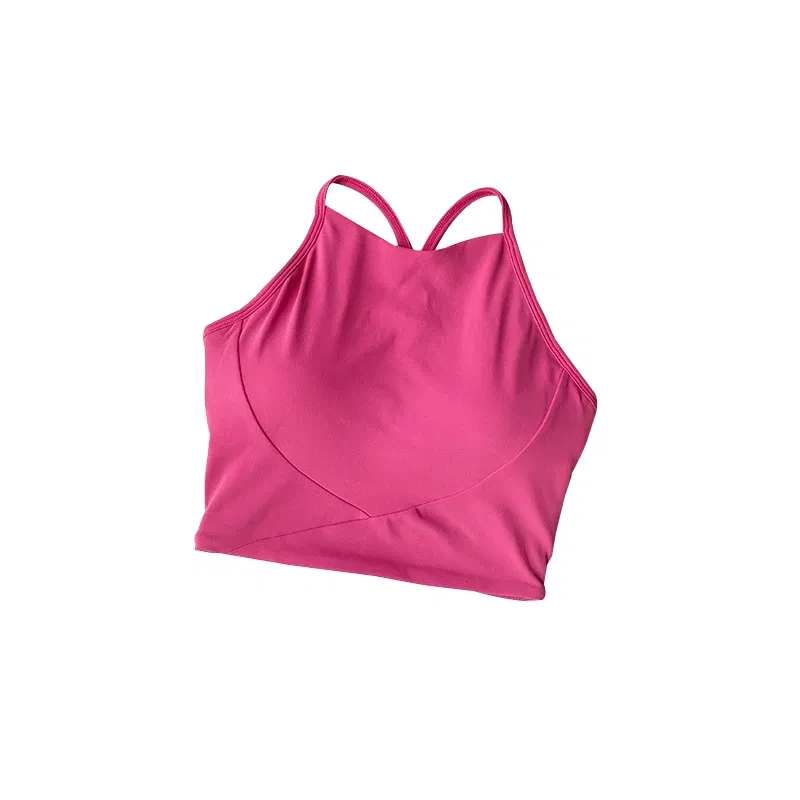 Color: Lavender, Size: M - Summer Sports Underwear Women's Fitness Running Camisole Shockproof and Sagging Sexy Beauty Back Yoga Bra Quick Drying