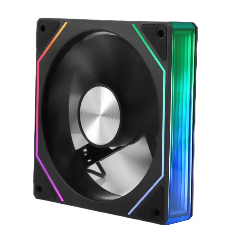 Color: Black, Blade Color: Other, RGB Support: A-RGB - UPSIREN UF-3 Prism 7PRO Computer Case Cooling Fan,Double-sided full lens,12CM ARGB motherboard synchronization,CD pattern axis