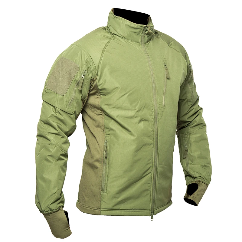 Color: army green, Size: S - Mege Men's Tactical Jacket Coat Fleece Parka Outdoor Outwear Lightweight Gear