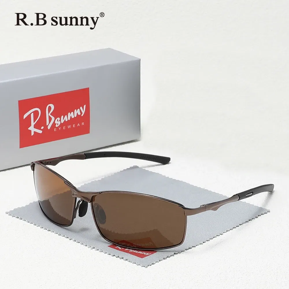 Lenses Color: Brown - Fashion Rectangle Sunglasses Polarized UV400 Parsnip Glasses For Men Women Driving Fishing Casual Eyewear