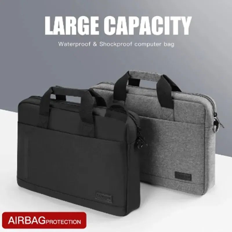 Size: 15", Color: Black - Business Laptop Bag Case Shoulder Tote Bag Notebook Bag Briefcase For 13 15 17 Inch Macbook Air Pro HP Huawei Asus Dell