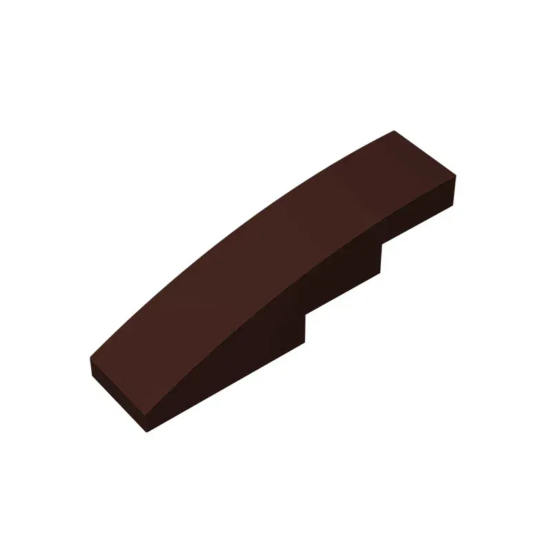 Color: Chocolate - Gobricks GDS-658 Slope, Curved 4 x 1 compatible with lego 11153 61678 pieces of children's DIY Educational Building Blocks