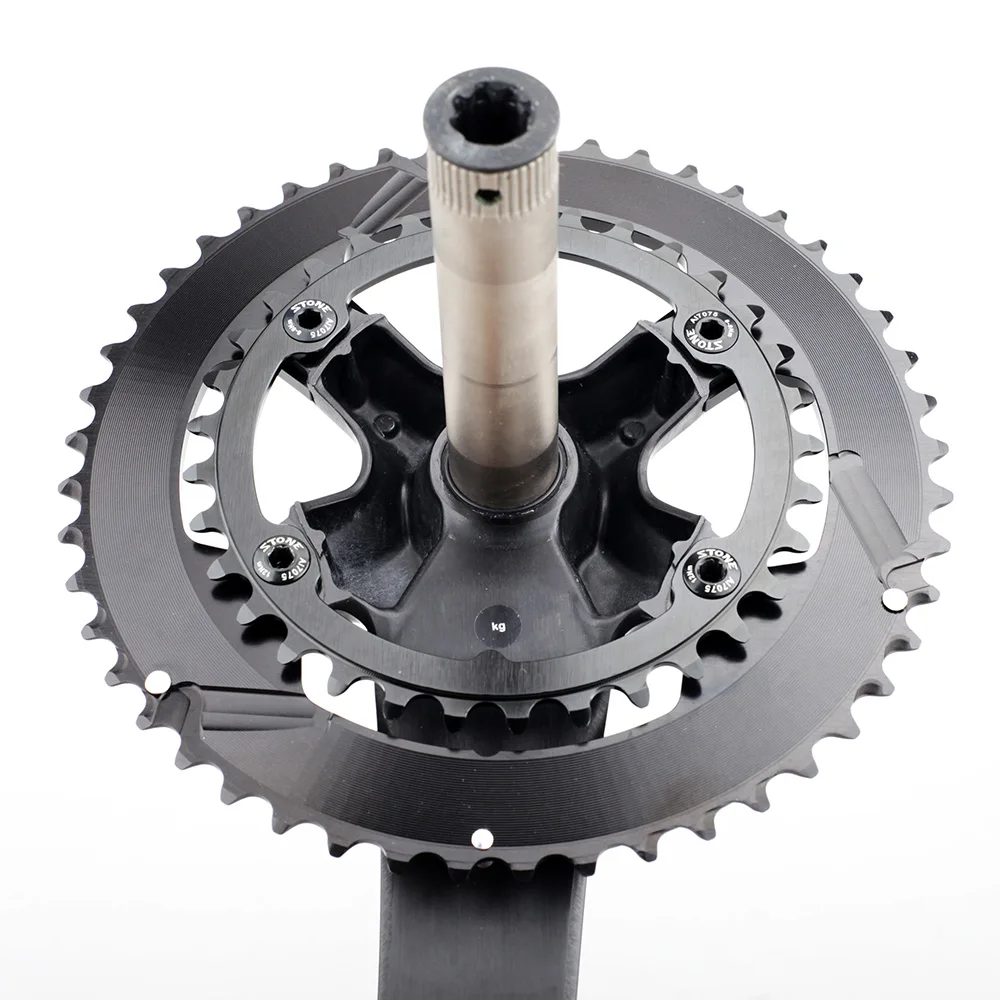 Color: Light Grey, Ships From: CHINA, Chainwheel Teeth: 32T - STONE Double Chainring BCD 110mm 4 Bolts for 105 R7100 Ultegra R8100 R9200 Dura Ace Road Bike Chainwheel Chain Ring