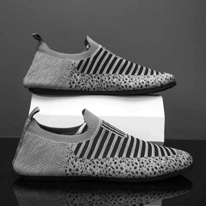 Color: Beige, Shoe Size: 41 - MAEDEF Mens Shoes Comfortable Casual Shoes Men Home Slippers Lightweight Breathable Walking Moccasins Thin Bottom House Shoes