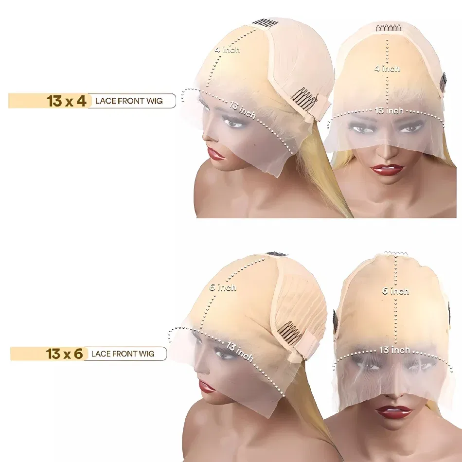 Color: #2, Ships From: CHINA, Stretched Length: 34inches, Density: 150% - Blonde Wig Straight 613 Hd Lace Frontal Wig 13X6 13X4 Transparent Brazilian Straight Lace Front Wigs 30 Inch 100% Human Hair
