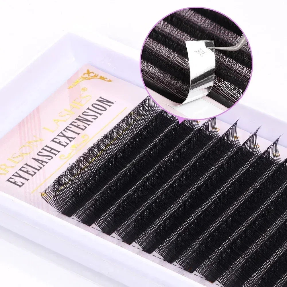 Color: Brushed Brass, Curl: D, Thickness: 0.07mm, Length: 10mm - ARISON YY Lashes and 3D/4D/5D W Shape Lashes Brasileiro Premade Volume Eyelashes Extension Soft Thin Easily Grafting Extension