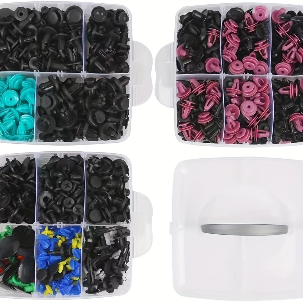 725pcs Auto Fastener Clips Kit Car Body Push Retainer Pin Rivet Bumper Door Trim Panel Retainer Fasteners with Auto Removal Tool