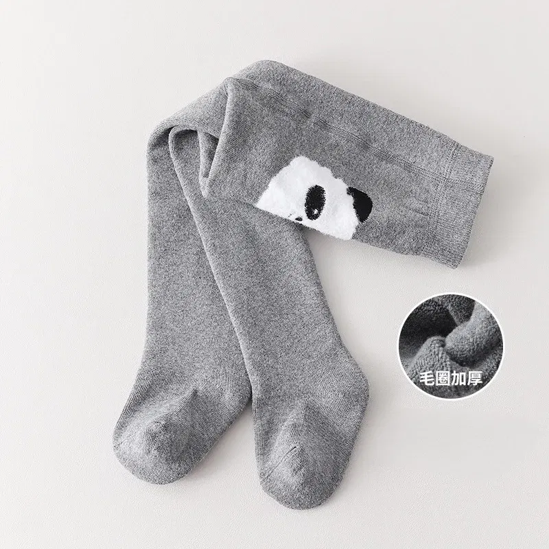 Color: SKY BLUE, Kid Size: 6M - Autumn Winter Thickened Baby Pantyhose A-class Girl Stocking Infant Toddler Knit Tights Cute Print High Waist Overall Legging