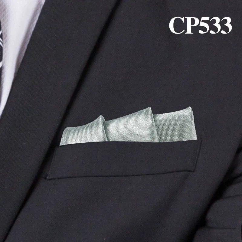 Color: Mint - Satin Handkerchief For Men Candy Color Mens Suits Pocket Square Business Chest Towel Hanky Suit Napkin Solid Hankies