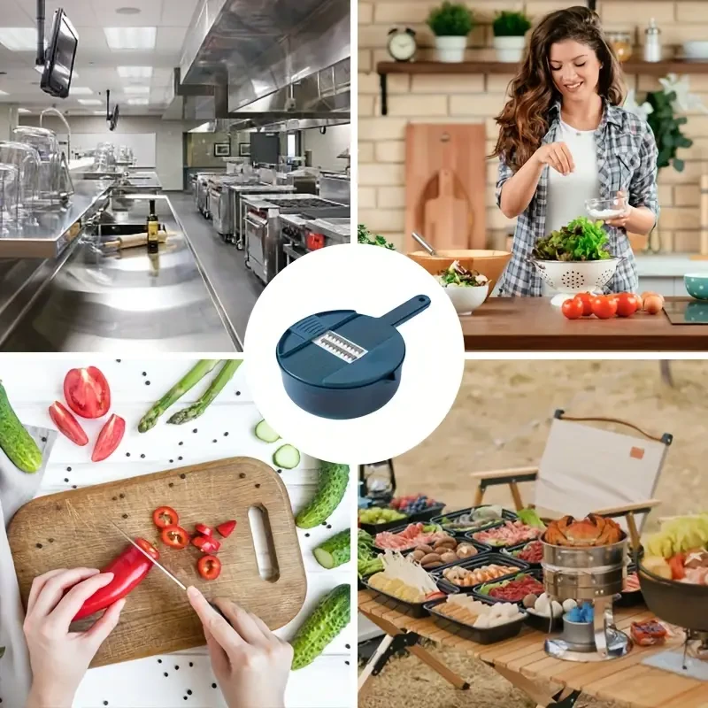 12-in-1 Multi-Functional Vegetable Chopper - Manual Slicer, Shredder, and Grater for Carrots, Potatoes, Radish