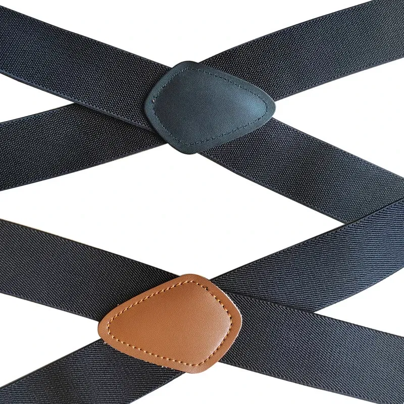 Color: black, Ships From: CHINA - Men's Heavy Duty Trucker Suspenders 3.5cm Wide X-Back with 2 Side Clip Swivel Hooks Adjustable Elastic Big Tall Trouser Braces