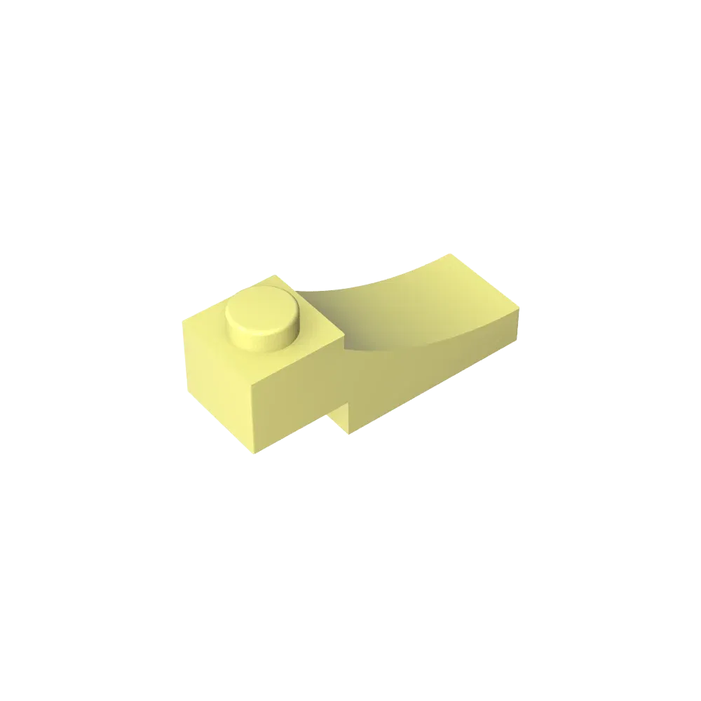 Color: light green - Gobricks GDS-2183 Brick Curved 3 x 1 with 2/3 Inverted Cutout compatible with lego 70681 Assembles Building Blocks
