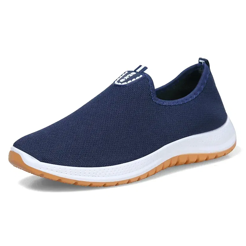 Color: black, Shoe Size: 42 - 2022 Leisure Sports Cloth Shoes Men's Mesh Breathable Soft Sole Running Shoes