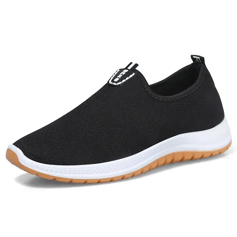 Color: black, Shoe Size: 42 - 2022 Leisure Sports Cloth Shoes Men's Mesh Breathable Soft Sole Running Shoes
