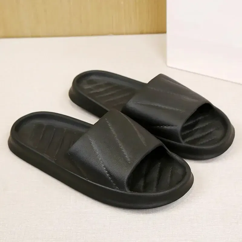 Color: Pink, Shoe Size: 40 - Women's Indoor Non-slip Slippers Couple Home Slides EVA Soft Sole Light Weight Summer New Lovers Leisure Shower Shoes