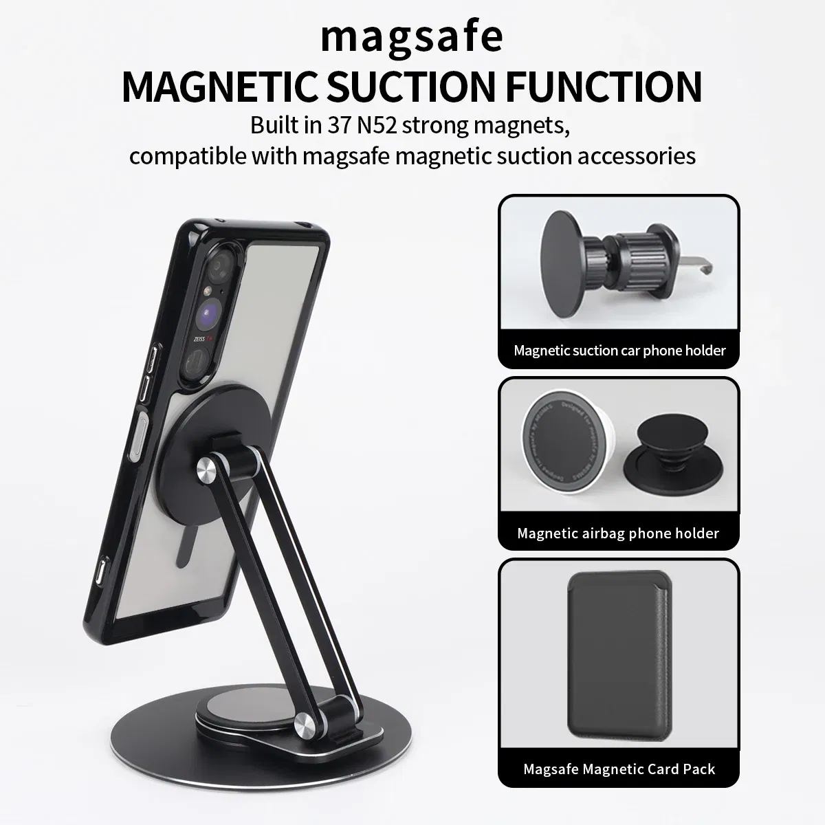 Color: black, Material: ABS - Magnetic Luxury Matte Translucent Armor Shockproof Case For Sony Xperia 1V Sony Xperia 1VI For Magsafe Wireless Charge Cover
