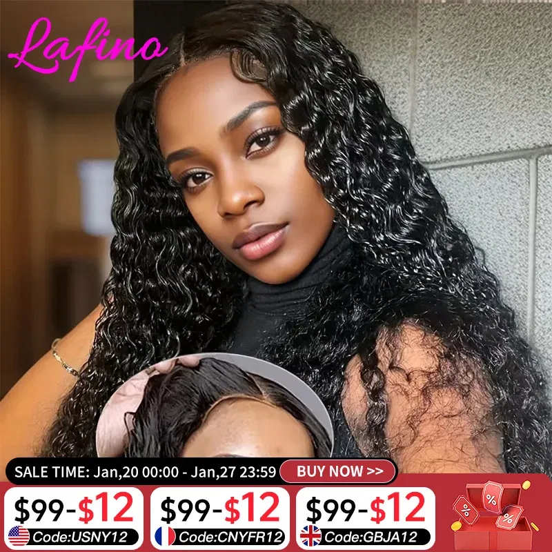 Hair Color: #6, Density: 170%, Ships From: CHINA, Stretched Length: 28inches - Glueless Wig Human Hair Ready To Wear Curly Wigs Human Hair Lace Frontal Wig Glueless Wig 100% Human Hair 5x5 Closure Wig