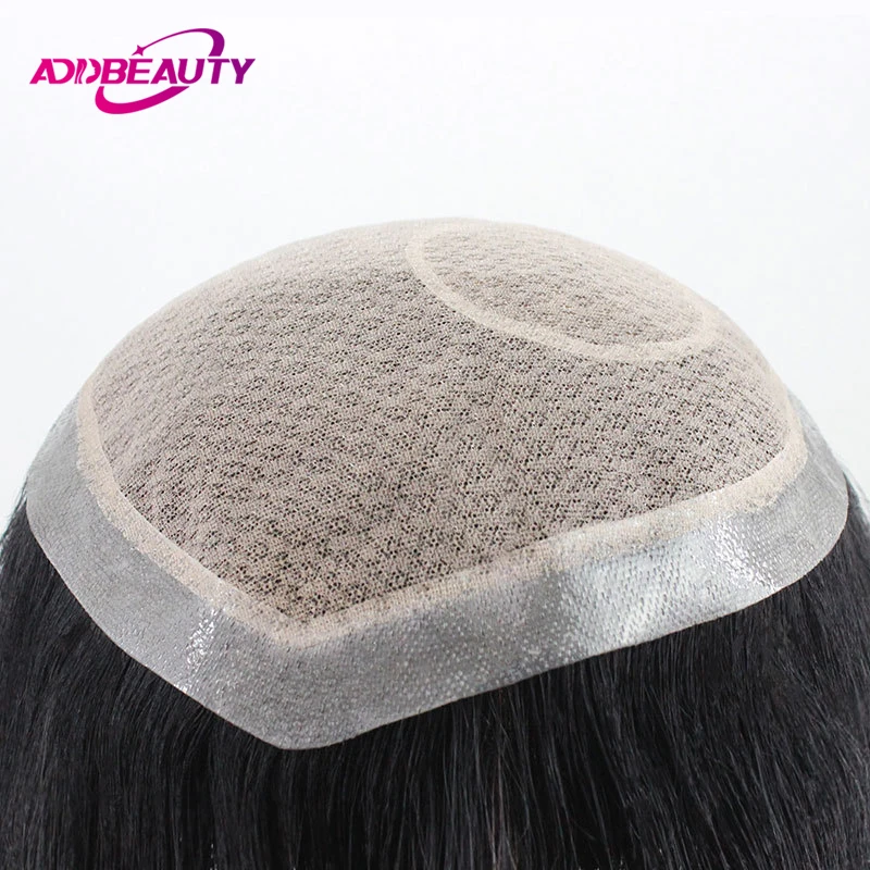 Toupee Color: 18#, Toupee Density: 90%, Length: 6 inches - Silk Base Men's Capillary Prosthesis Swiss Lace PU Base Man Toupee 100% Remy Human Hair Wigs Straight Hair System Natural Hair