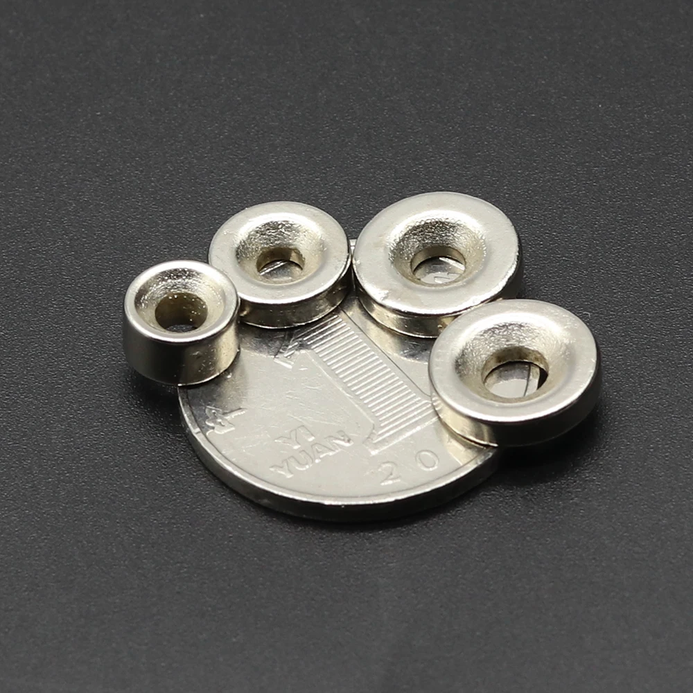 Color: WHITE, Size: 5m - Round Magnet 8/10/12/15/20/25/30mm x Hole3/4/5/6mm Neodymium Magnet N35 Permanent NdFeB Super Strong Powerful Magnets With hole