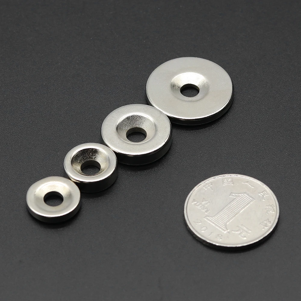 Color: WHITE, Size: 5m - Round Magnet 8/10/12/15/20/25/30mm x Hole3/4/5/6mm Neodymium Magnet N35 Permanent NdFeB Super Strong Powerful Magnets With hole