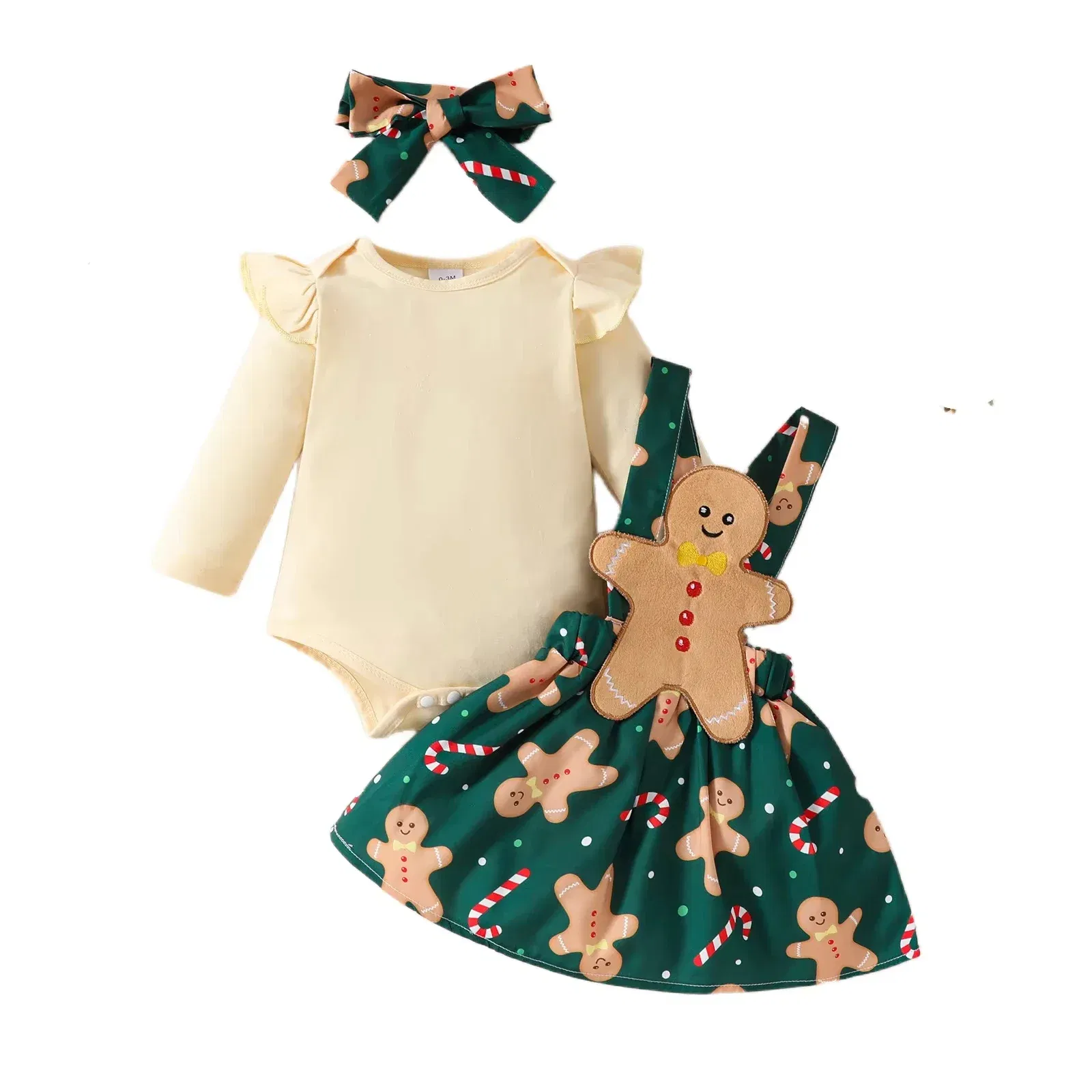 Color: LIGHT BLUE, Kid Size: 3T - Baby Girls Clothes New Year Set 0-3Y Long Sleeve Big Bow Top Irregular Skirt and Beret 3Pcs Toddler Christmas Clothes