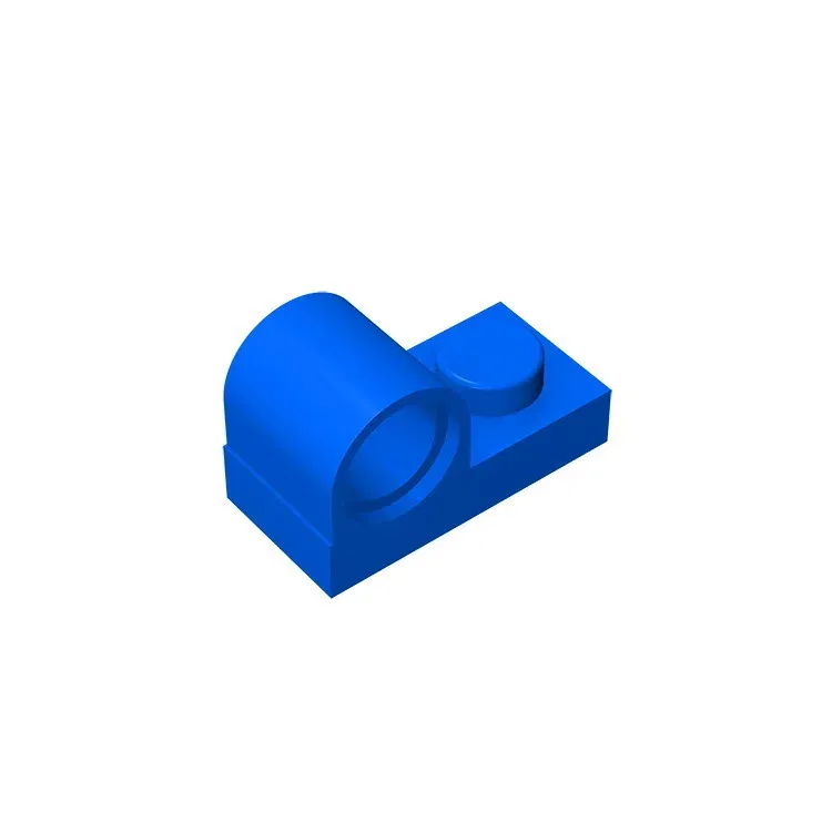 Color: Wood - Gobricks GDS-811 Plate, Modified 1 x 2 with Pin Hole on Top compatible with lego 11458 pieces of children's toys