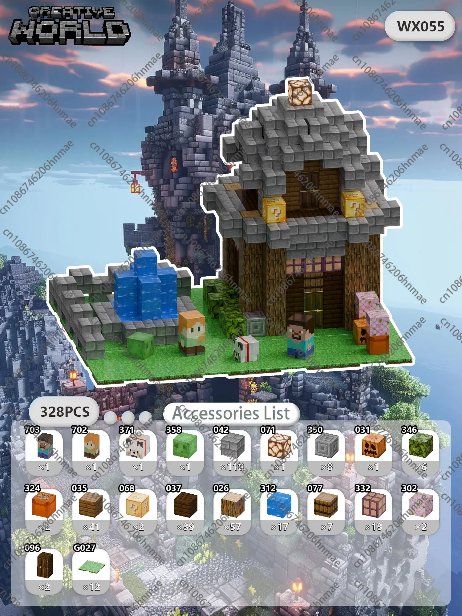 Color: Dark Tan - Magnetic Building Blocks Mine World Magnet Cube Set for Boy Girl Kid Age 3+ DIY Pixel style Model Base plate STEM Toy Baseplate