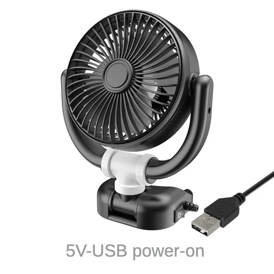 Color Name: WHITE - Car mounted fan for large trucks, 24V/12V refrigeration, small vans, single head vehicles, powerful silent car electric fans