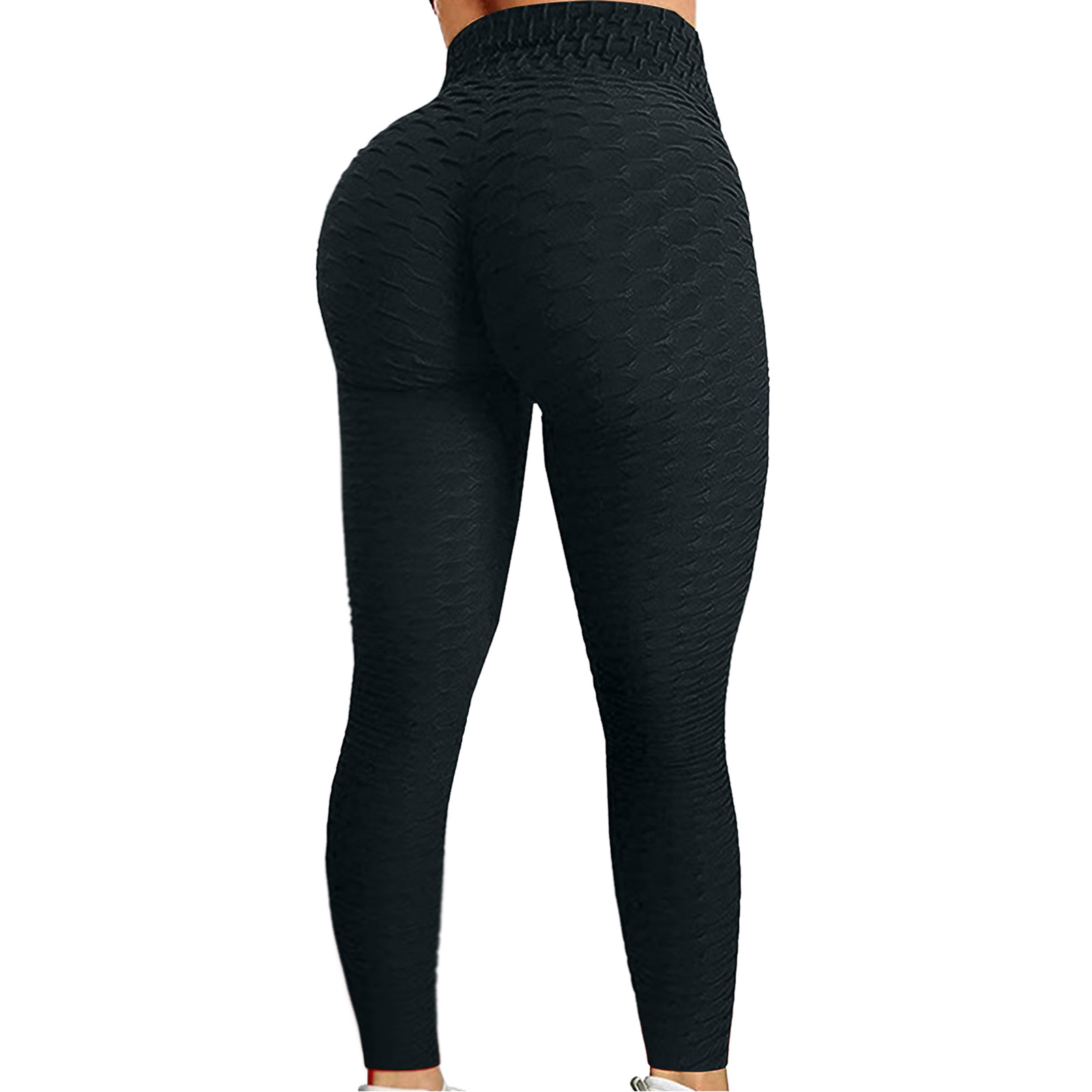 Color: black, Size: XL - Women's Bubble Hip Lifting ExerciseYoga Pants Women Fitness Running High Waist Gym Fitness Sports Flared Pant Dance Trouers