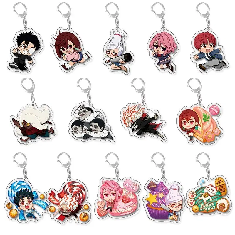 Color: Orange - Anime Dandadan Momocute Cartoon Key Ring Keychain Jewelry Girl Pendant Fashion Children Gift Accessories Bag Charms Acrylic