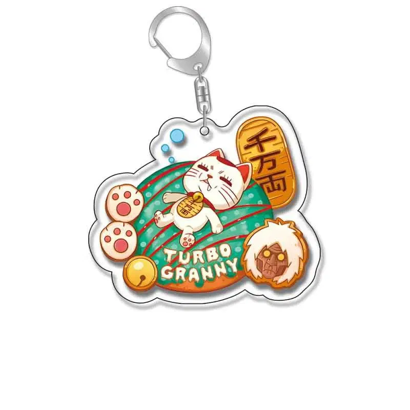 Color: Orange - Anime Dandadan Momocute Cartoon Key Ring Keychain Jewelry Girl Pendant Fashion Children Gift Accessories Bag Charms Acrylic