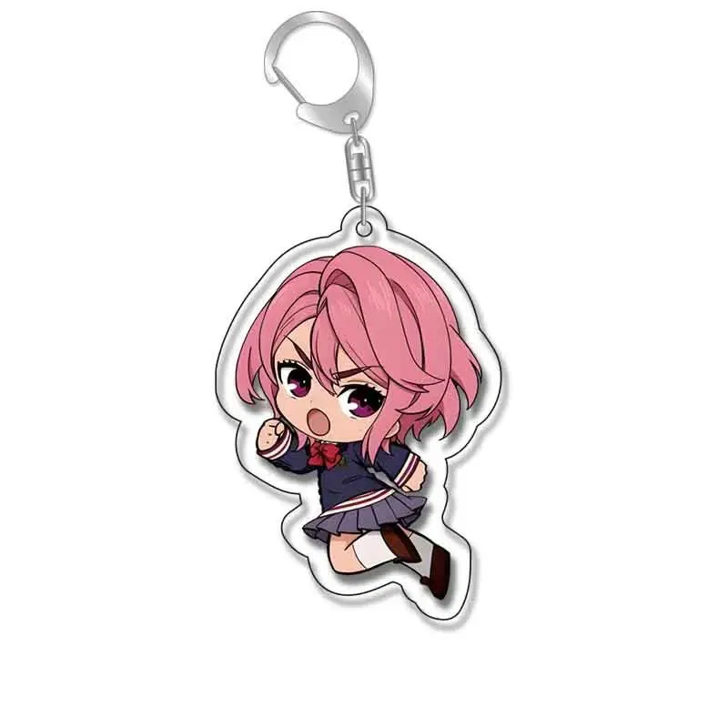 Color: Orange - Anime Dandadan Momocute Cartoon Key Ring Keychain Jewelry Girl Pendant Fashion Children Gift Accessories Bag Charms Acrylic