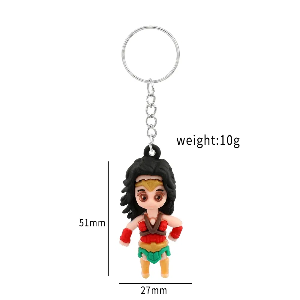 Color: Red, Ships From: CHINA - Marvel Superhero Keychain Avengers Cartoon Doll Iron Man Spiderman Keyrings for Backpack Accessories Key Holder Kid Gift