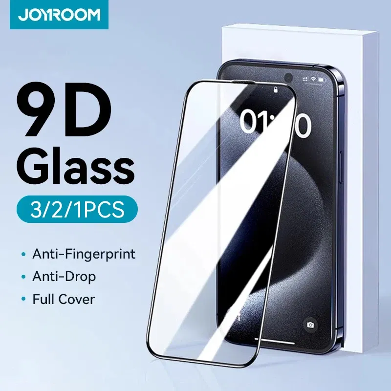 Bundle: Bundle12, Material: pet - Joyroom 1/2/3pcs HD Glass Screen Protector for iPhone 16 15 14 13 12 11 Pro Max Full Screen Tempered Glass Protection for iPhone