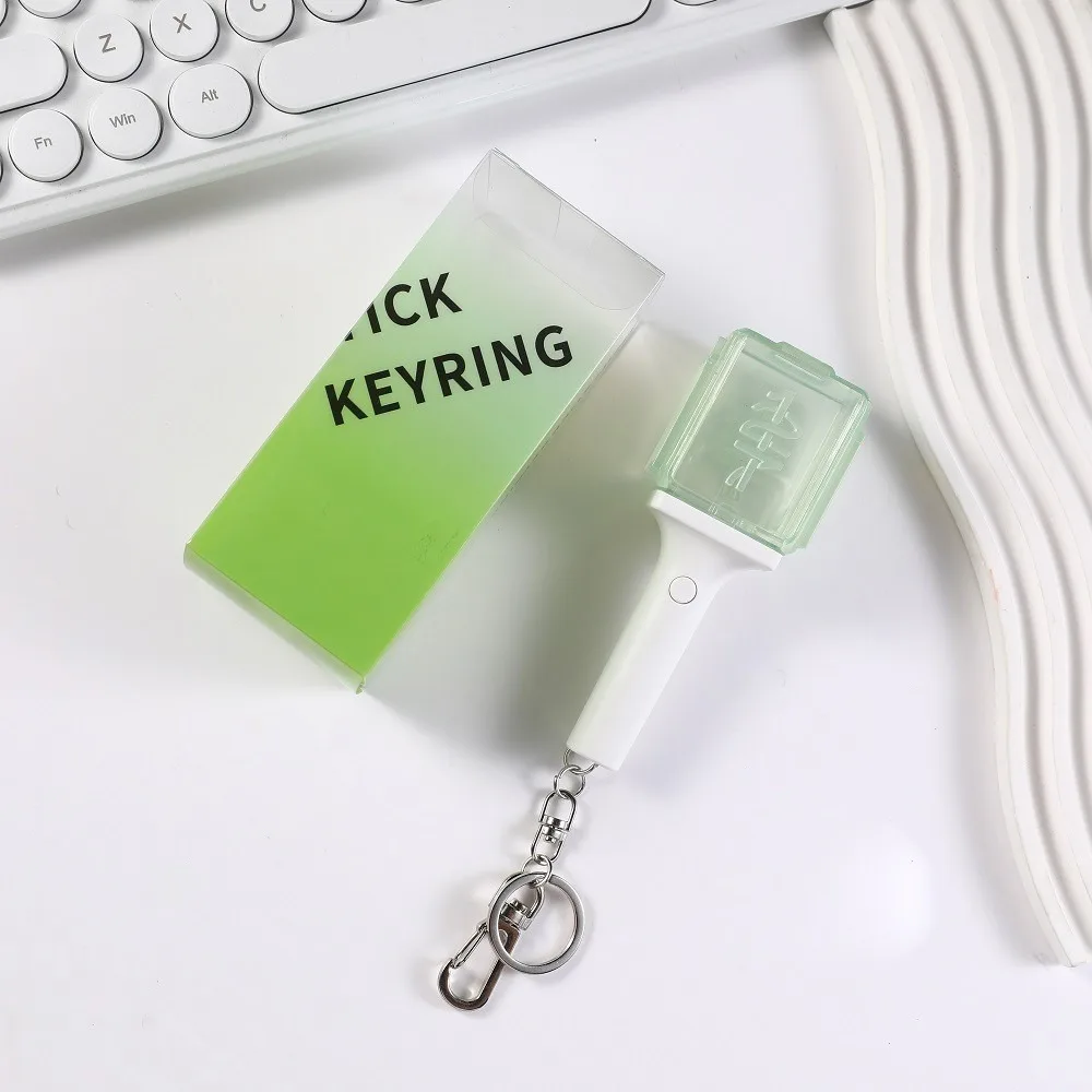 Color: Red - Kpop Idol 127 Wish Deram V Mini Lightstick Keyring Support Glow Stick Key Chains Fans Gift
