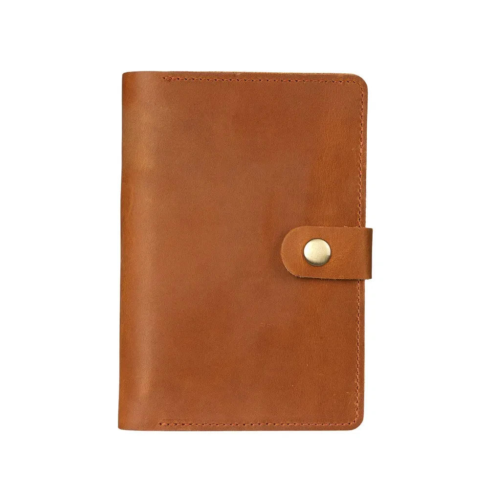 Cow Leather Journal Cover for Field Notes Portable Refillable Notepad with Pen Holder Pocket Notebooks Fits 3.5'' X 5.5'' Diary