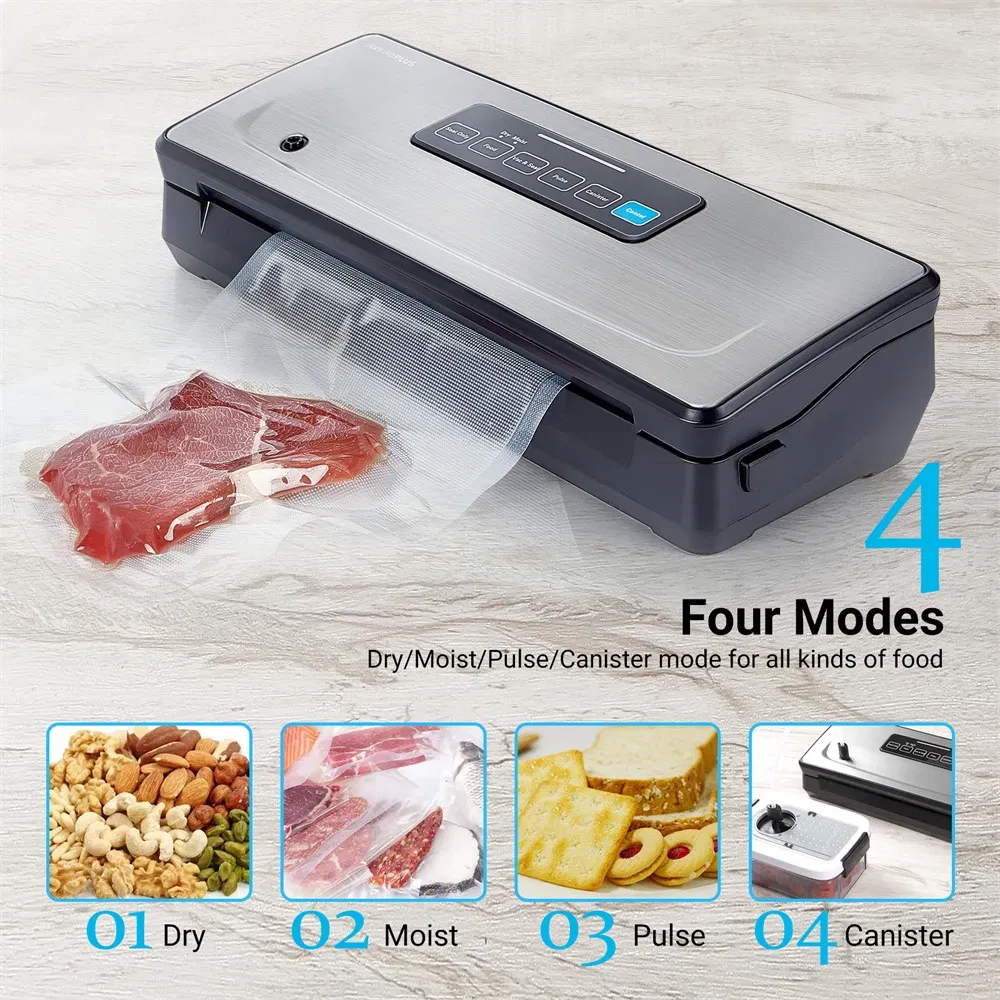 Color: Silver, Ships From: CHINA - INKBIRD INK-VS02 Vacuum Sealer Packaging Machine For Food Storage Household Vacuum Food Packer Sous Vide Vacuum bag Rolls