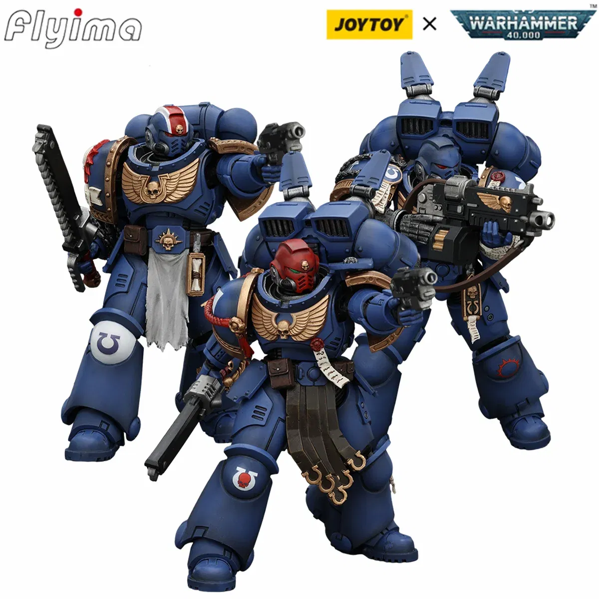 Color: black - [IN-STOCK]JOYTOY Warhammer 40K 1/18 Action Figures Ultramarines Lieutenant Titus&Remus Ventanus&Intercessors&Jump Pack  Model
