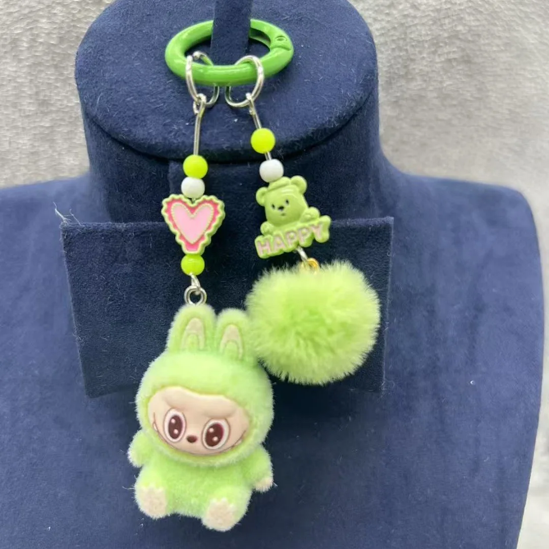 Color: Orange, Ships From: CHINA - Mini cloth keychain kawaii three-dimensional cartoon creative car phone pendant bag hanging children's day gift