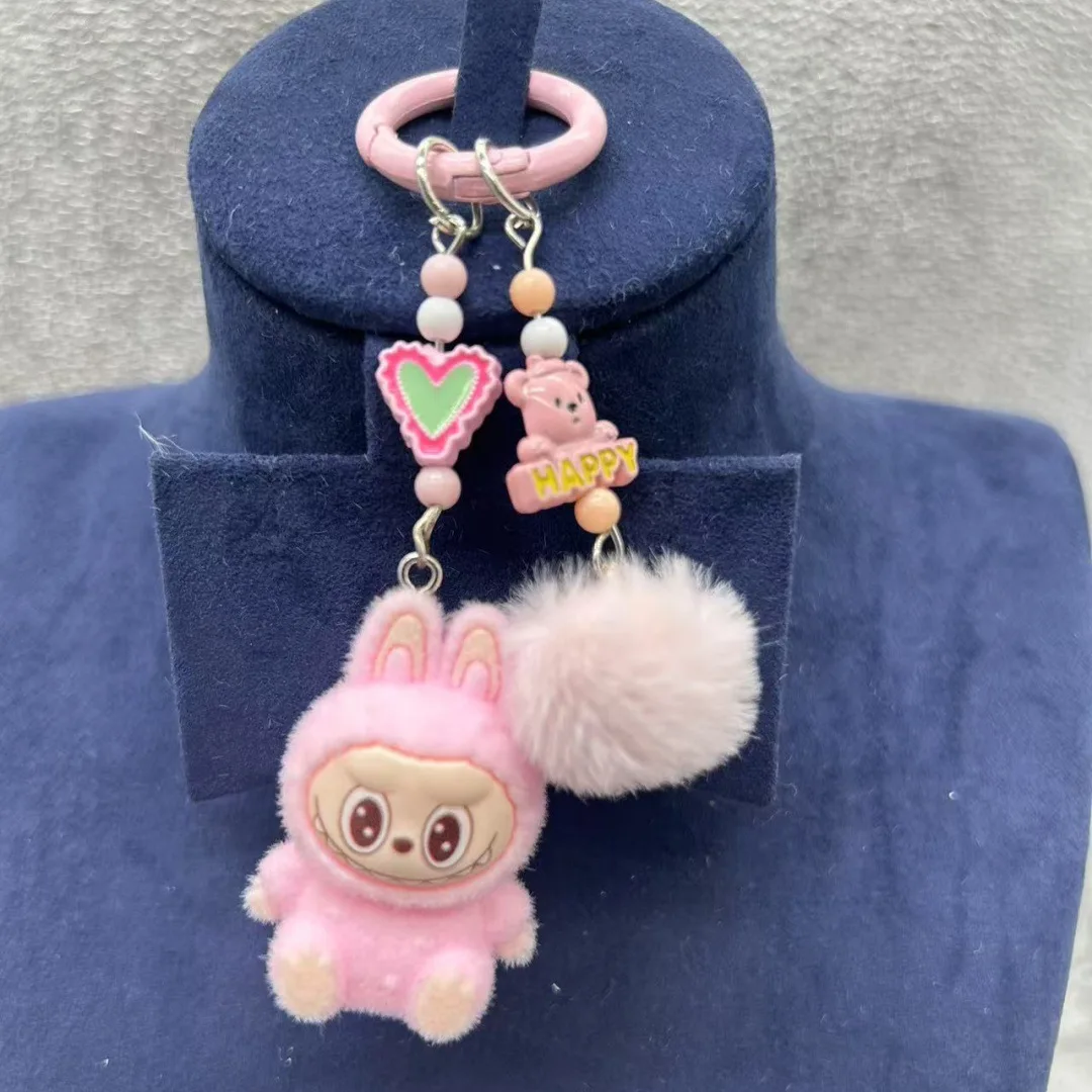 Color: Orange, Ships From: CHINA - Mini cloth keychain kawaii three-dimensional cartoon creative car phone pendant bag hanging children's day gift