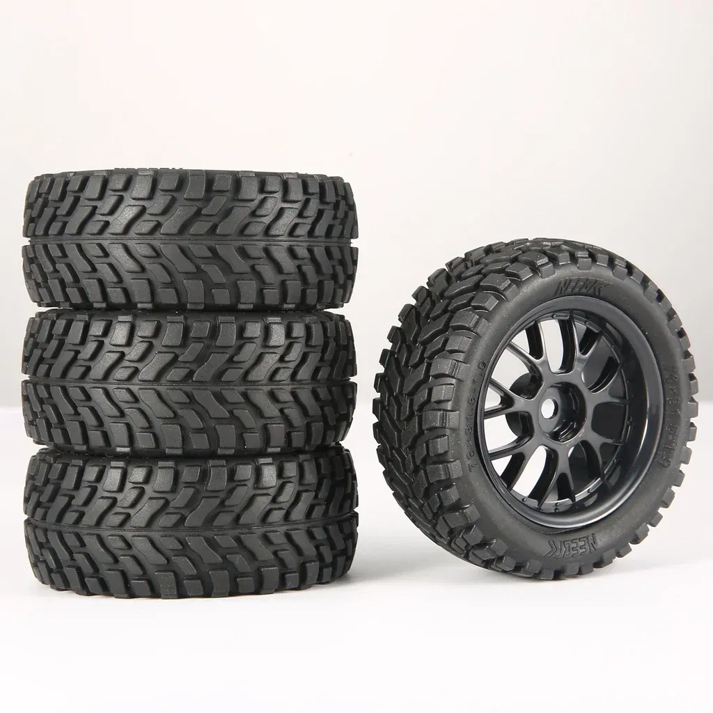Color: Burgundy - 1.9 inch 75mm Off Road Buggy Tires Wheel 12mm Hex Hubs Rubber for 1/14 1/16 1/10 RC Car Wltoys 144001 Scx10 Traxxas Trx-4 Tamiya