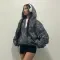 Stars Printed Zipper Hooded Cardigan Couple Fashion Outerwear Hoodies Sweatshirt Street Men Women Coat